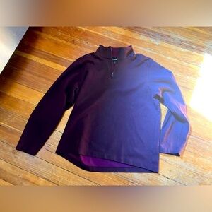 Men’s Bonobos Maroon Quarter Zip Pullover, Large